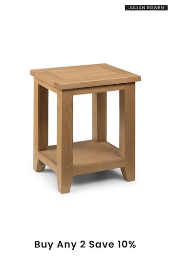 Julian Bowen Brown Astoria Solid Oak Side Table (C62303) | £160