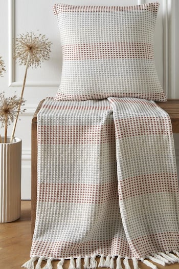 Appletree Red Reva Recycled Cotton Square Cushion (C62347) | £16