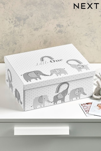 Grey Elephant Baby Keepsake Gift Box (C62446) | £8