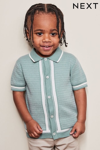 Minerals Knitted Button Through Polo Shirt (3mths-7yrs) (C62511) | £13 - £15