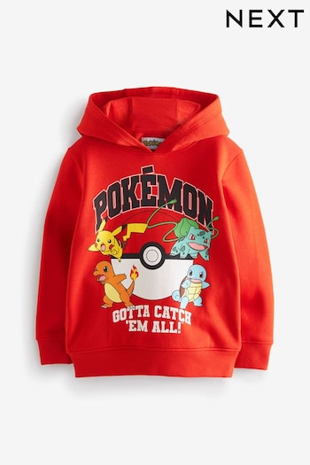 Red Pokemon Hoodie License Hoodie (4-14yrs) (C62772) | £23 - £28