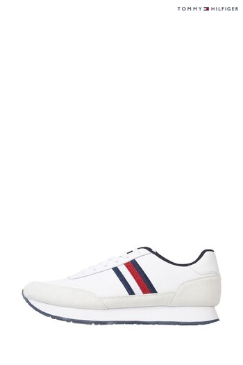 Tommy Hilfiger Corporate Leather White Trainers (C62826) | £110