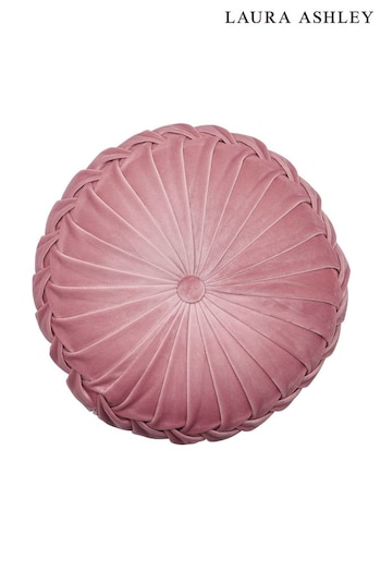 Laura Ashley Dark Blush Pink Round Rosanna Cushion (C62854) | £35