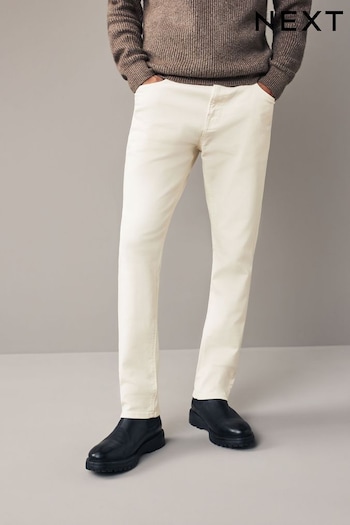 Ecru White Slim Coloured Stretch Jeans (C63072) | £26 - £28