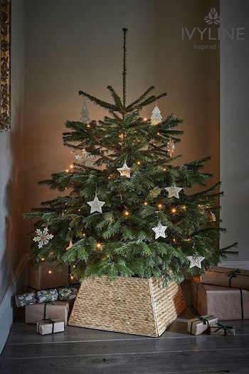 Ivyline Natural Water Hyacinth Foldable Square Tree Skirt (C63114) | £45