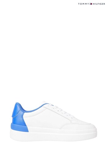 Tommy Hilfiger White Colour Pop Leather Trainers (C63328) | £130