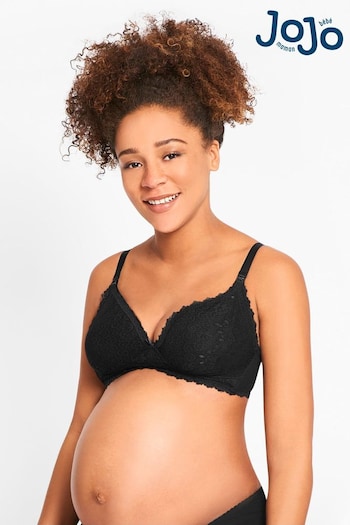 JoJo Maman Bébé Black Maternity & Nursing Lace Bras (C63360) | £18