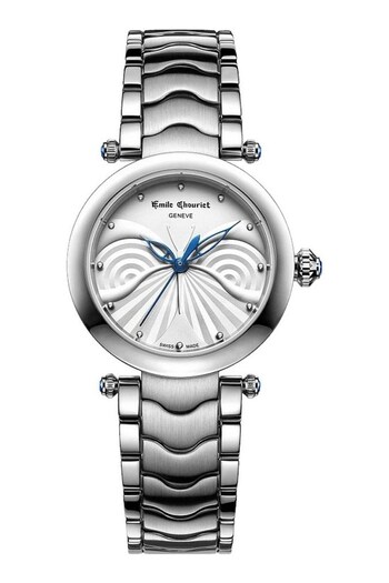 Emile Chouriet Ladies Silver Tone Butterfly Fair Lady Watch (C63407) | £970