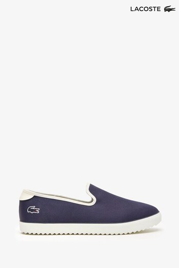 Lacoste Blue Canvas Resort Trainers (C63434) | £70