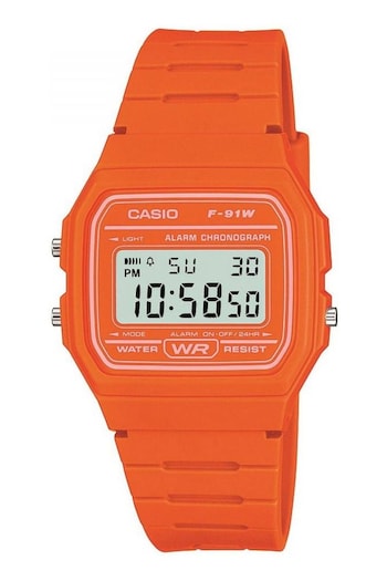 Casio 'Classic' Orange and LCD Plastic/Resin Quartz Chronograph Watch (C63567) | £25
