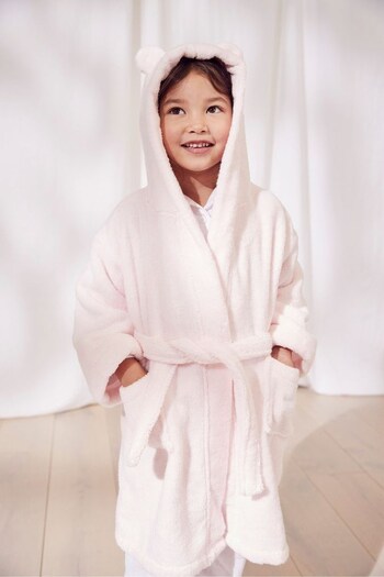 The White Company Pink Hydrocotton Robe With Ears (C63700) | £32