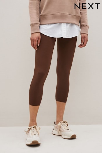 Chocolate Brown Cropped Leggings (C63712) | £9