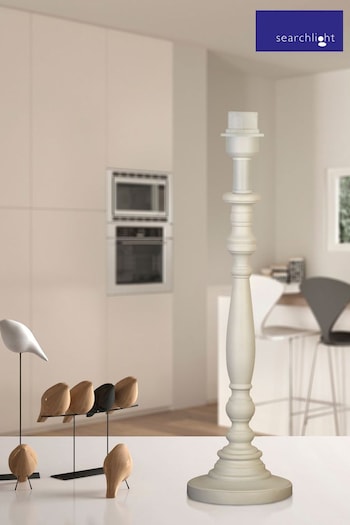Searchlight White Lumi Candlestick Table Lamp (C63733) | £30