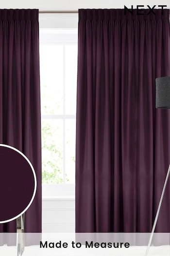Aubergine Montero Velvet Made To Measure Curtains (C63853) | £91