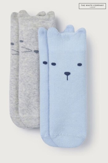 The White Company Grey Face Socks 2 Pack (C64003) | £6