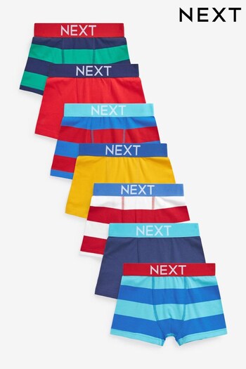 Contrast Stripes Trunks 7 Pack (2-16yrs) (C64129) | £20 - £25