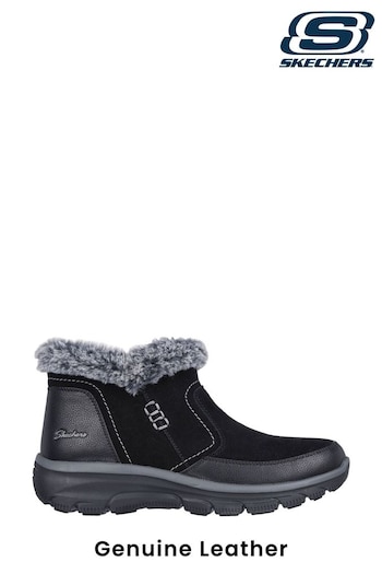 Skechers Black Easy Going Warm Escape Ankle Womens Boots (C64388) | £69