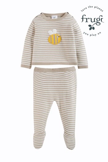Frugi Buzzy Bee Knitted Outfit (C64572) | £38
