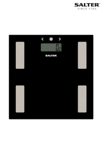 Salter Black Glass Body Analyser Digital Bathroom Scales (C64670) | £20