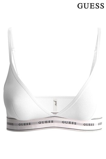 Guess Carrie White Bra with Logo Band (C64679) | £28