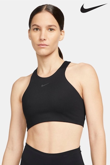 Nike Black Yoga DriFIT Alate Medium Support Lightly Lined Sports Bra (C64708) | £40