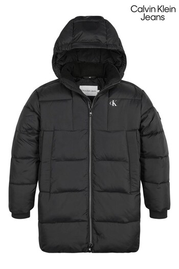 Calvin Klein Boys Essential Parka Puffer Black Jacket (C65141) | £180