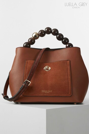 Luella Grey Brown Lucia Crossbody Bag (C65203) | £110