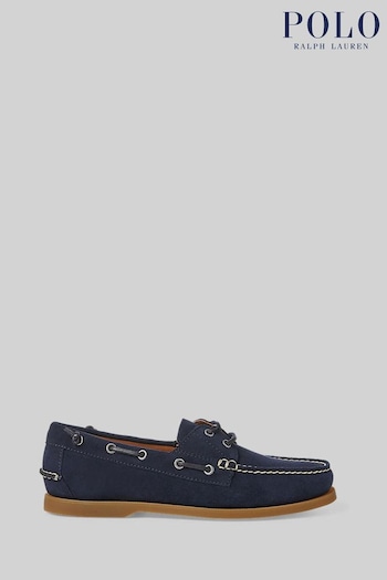 Polo Ralph Lauren Navy Merton Suede Slip On Loafers (C65215) | £145