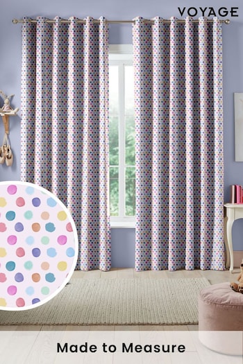 Voyage Blossom Dotty Made To Measure Curtains (C65231) | £100