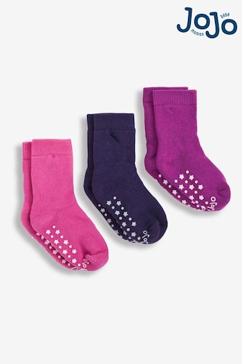 JoJo Maman Bébé Fuchsia 3-Pack Extra Thick Socks (C65417) | £9.50