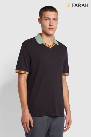Farah Aubyn Short Sleeve Black Polo Shirt (C65419) | £55