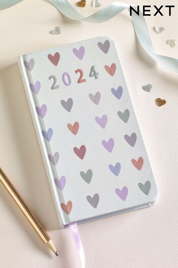 Pastel Hearts 2024 Slim Diary (C65636) | £5