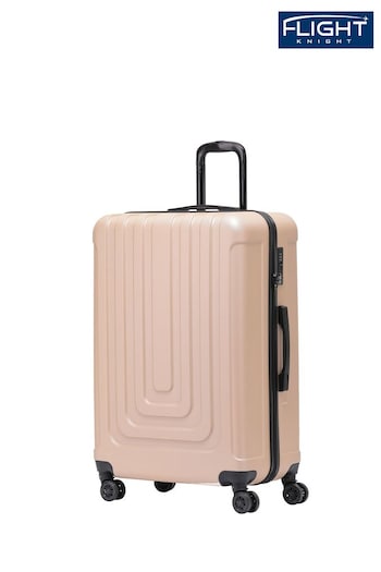 Flight Knight Large Hardcase Lightweight Check-In Black Suitcase With 4 Wheels (C65813) | £80