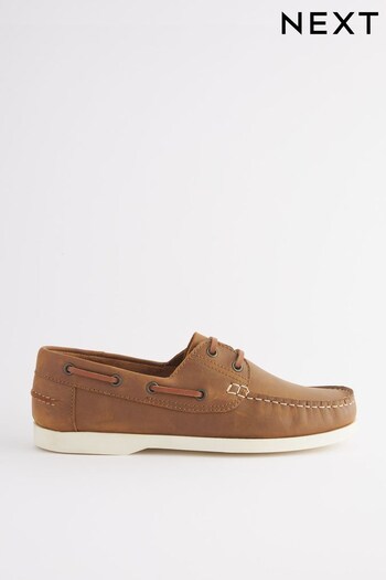 Tan Brown Classic Leather Boat Shoes (C66154) | £55