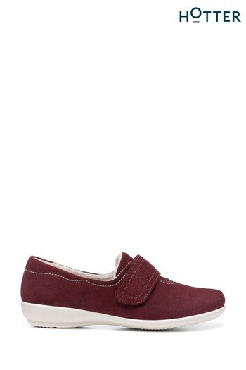 Hotter Red Toasty II Touch-Fastening Slippers (C66212) | £65