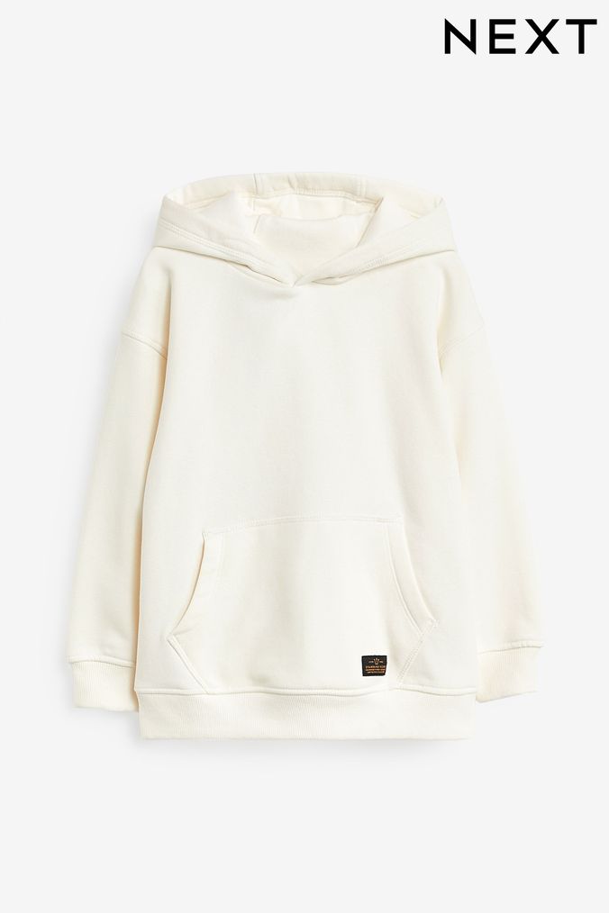 Boys plain white clearance hoodie