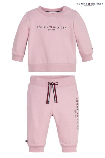 Tommy Hilfiger Baby Pink Joggers Set (C66423) | £65