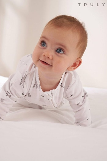Truly White Bunny Babygrow Without Collar (C66457) | £25