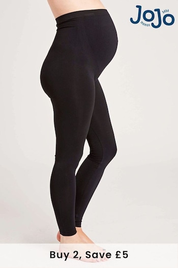JoJo Maman Bébé Black Support Maternity Leggings biologique (C66533) | £18.50