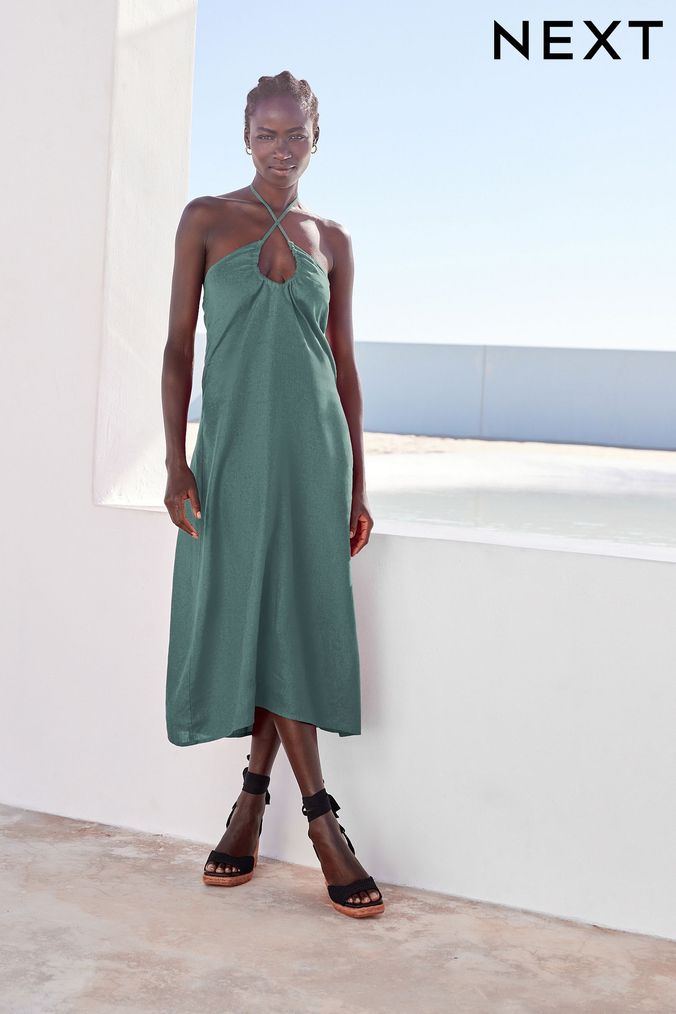 Buy Women s Summer Dress Curve Sleeveless Linen Dresses Online