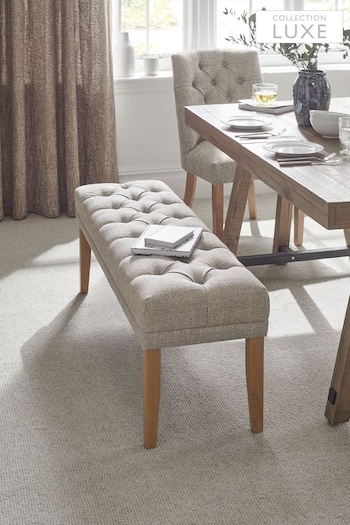 Chunky Weave Mid Natural Wolton Collection Luxe Dining Bench (C66729) | £210