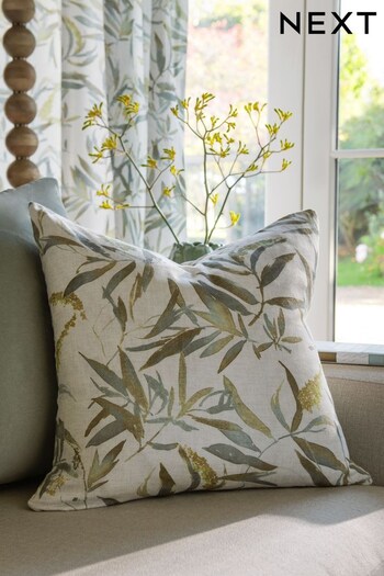 Sage Green Land Leaf Cushion (C66733) | £12