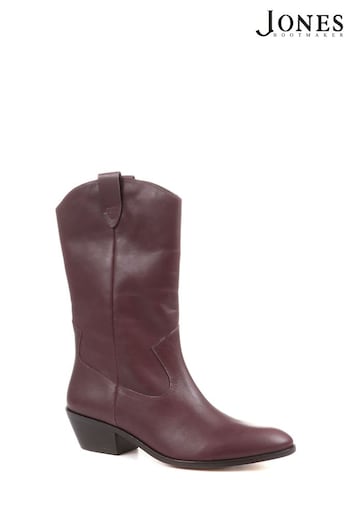 Jones Bootmaker Lala Leather Black Western slides Boots (C66995) | £140