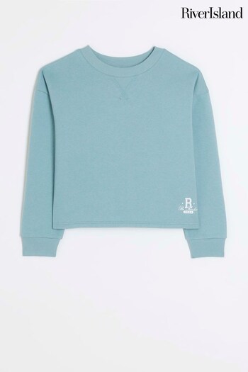 River Island Blue Girls Basic Sweatshirt (C67180) | £12