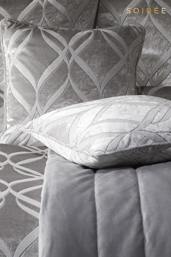 Soiree Silver Belfort Jacquard Cushion (C67184) | £16