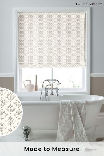 Laura Ashley Grey Lady Fern Made To Measure Roman Blinds (C67212) | £84
