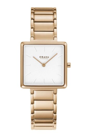 Obaku Ladies Firkant White Ultra Slim Watch (C67348) | £155