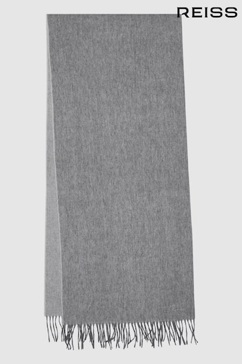Reiss Soft Grey Picton Wool-Cashmere Scarf (C67434) | £88