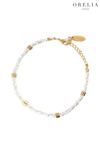 Orelia London 18K Gold Pearl & Gold Bead Bracelet (C67660) | £22
