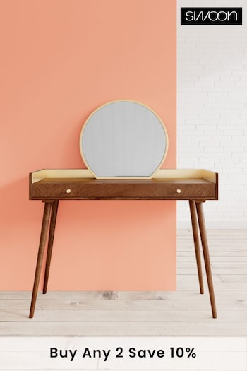 Swoon Light Brown Fresco Console Dressing Table (C67663) | £499